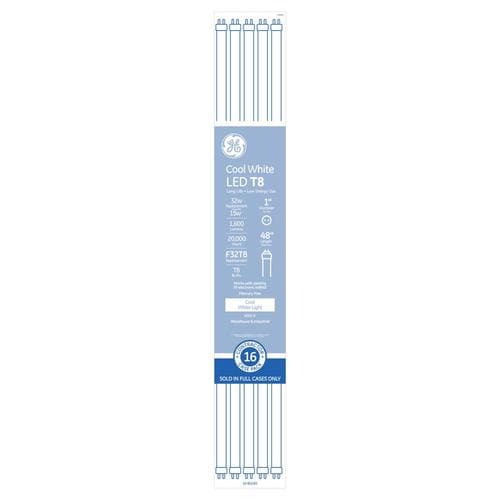 GE Basic 32-Watt EQ 48-in Cool White Linear LED Tube Light Bulb (16 ...