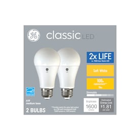 GE Classic 100-Watt EQ A19 Soft White Dimmable LED Light Bulb (2-Pack)