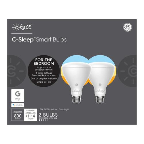 Ge Smart 65 Watt Eq Led Br30 Soft White Dimmable Flood Light Bulb 2 Pack At Lowes Com