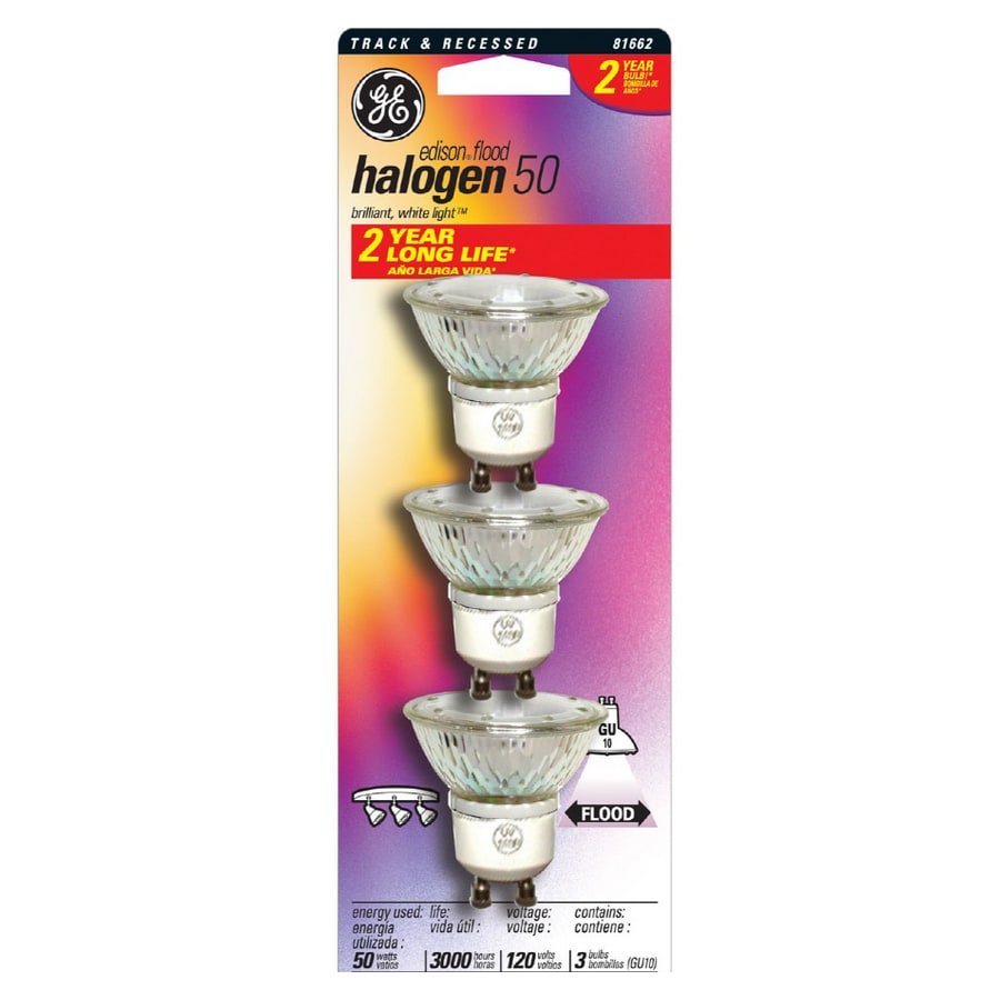 GE 3Pack 50Watt Indoor Halogen Flood Light Bulb (ENERGY STAR) at