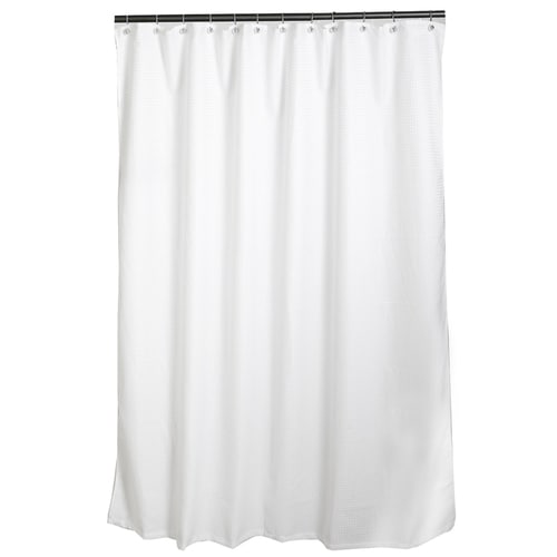Allen Roth Polyester White Waffle Patterneded Shower Curtain 70 In X 72 In In The Shower Curtains Liners Department At Lowes Com