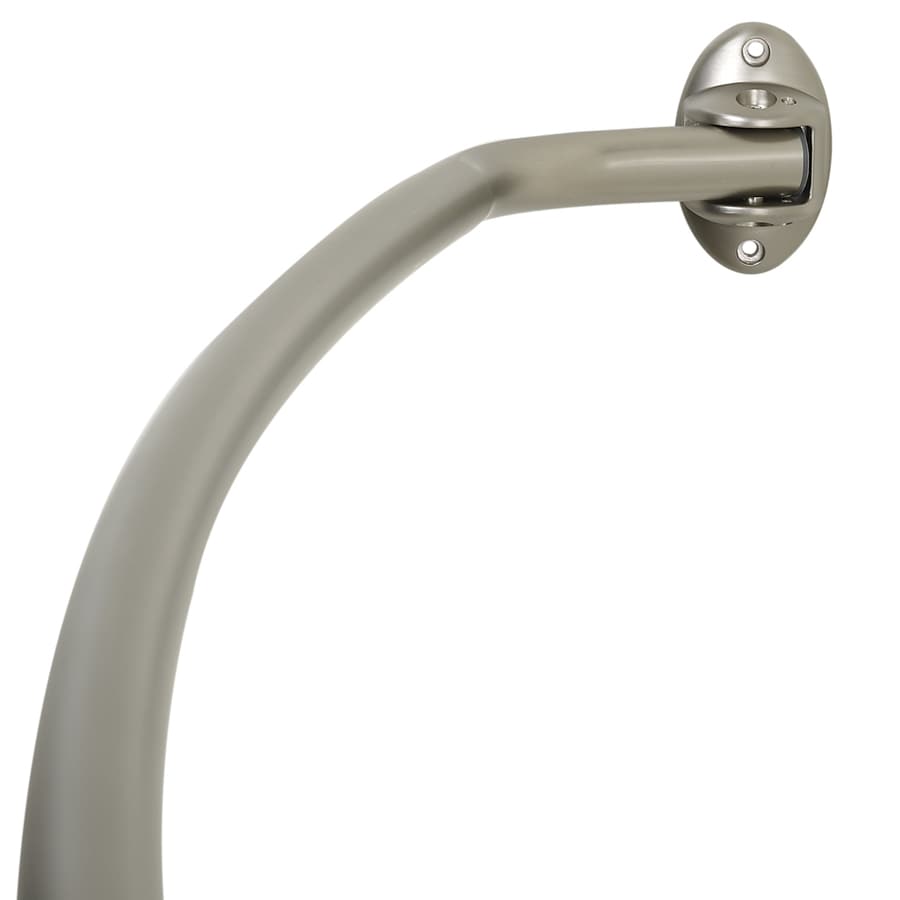 Zenith 72in Brushed Nickel Curved Adjustable Shower Rod at