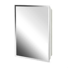 Medicine Cabinets At Lowes Project Source 16 In X 20 Rectangle Surface Recessed Mirrored Plastic Medicine