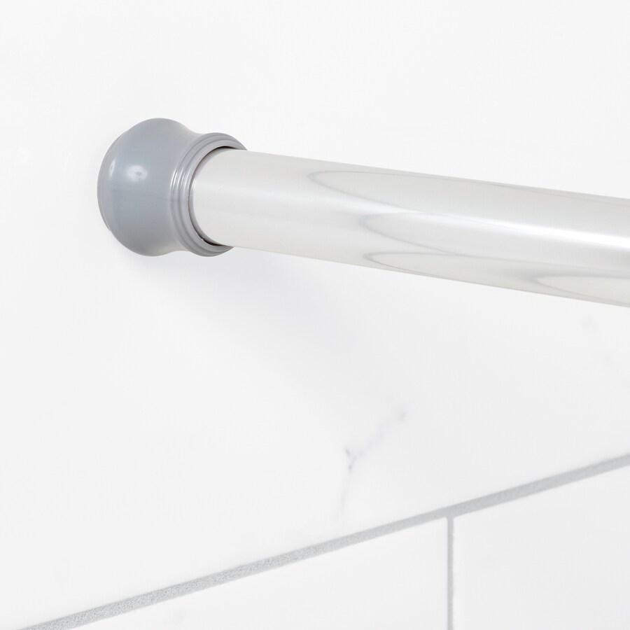 Zenna Home 86 In Chrome Tension Single Straight Shower Rod