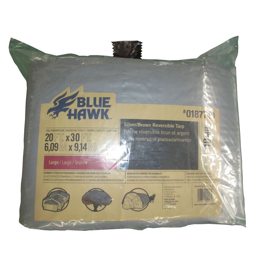 Blue Hawk 20ft x 30ft Polyethylene Tarp in the Tarps department at