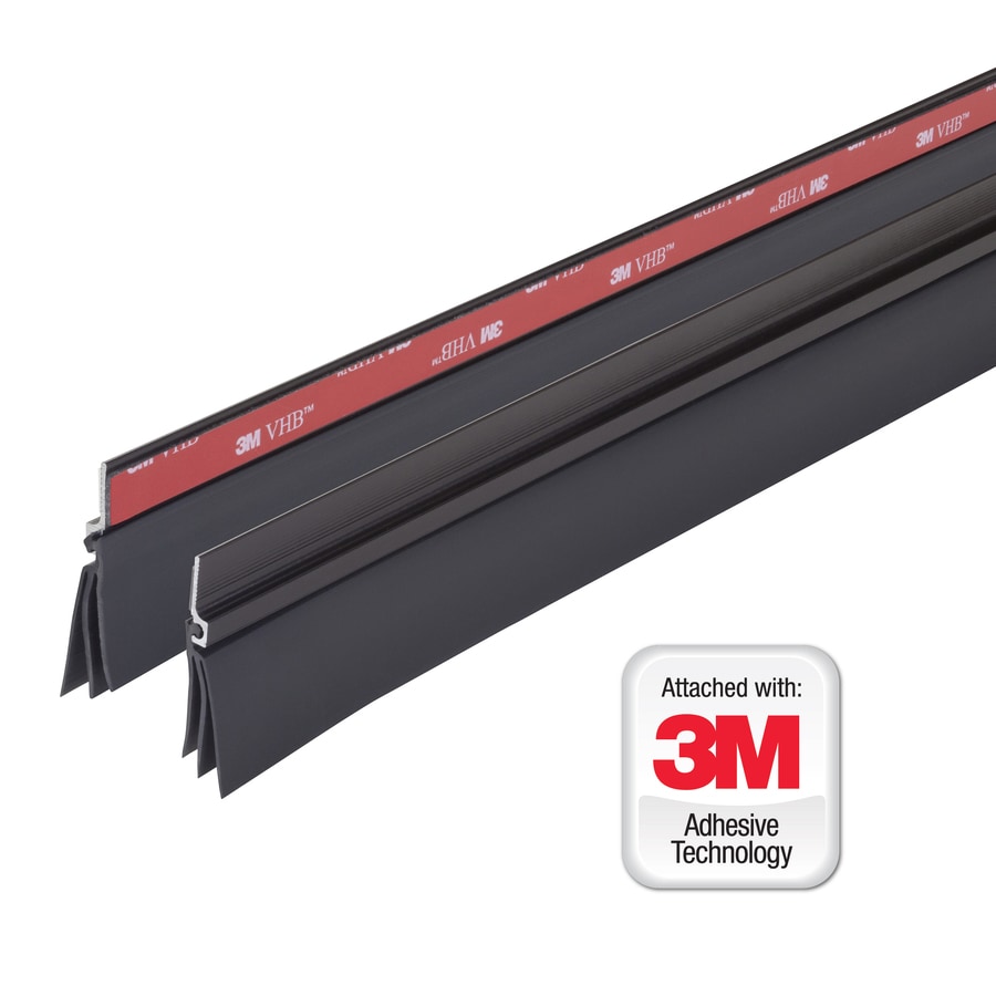 M-D 3-ft x 1/4-in Brown Cinch Door Sweep Aluminum/Vinyl Door ...