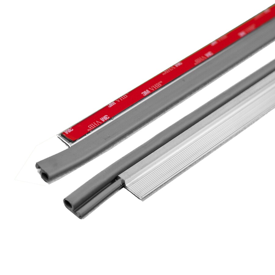 MD 3.5ft Silver Aluminum Vinyl Door Weatherstrip at