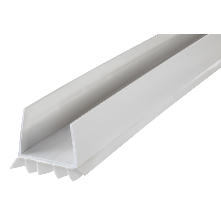 3 Ft X 1 3 4 In White Cinch Slide On Bottom Door Seal Aluminum Vinyl Door Weatherstrip