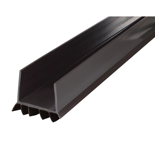 M D 3 Ft X 2 1 4 In Brown Cinch Slide On Bottom Door Seal Aluminum