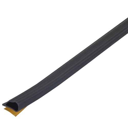 MD 20ft x 1/2in Black Door Seal Silicone Door Weatherstrip in the