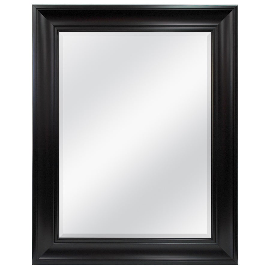 Style Selections Espresso Rectangle Framed Wall Mirror at