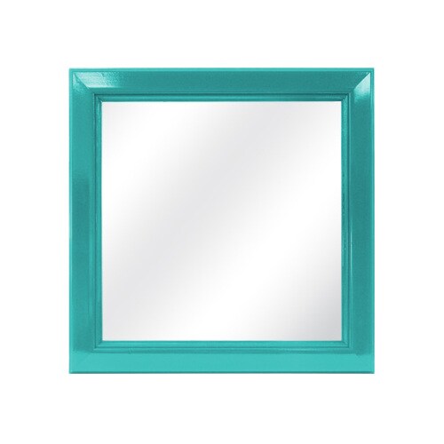 Turquoise Cove Square Framed Wall Mirror in the Mirrors department at