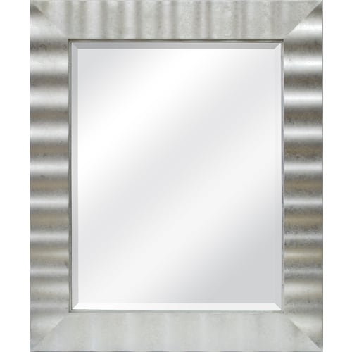 Allen Roth 36 In L X 30 In W Silver Leaf Beveled Wall Mirror In The Mirrors Department At Lowes Com