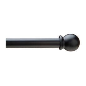 Curtain Rods At Lowes Project Source Black Wood Curtain Rod Set