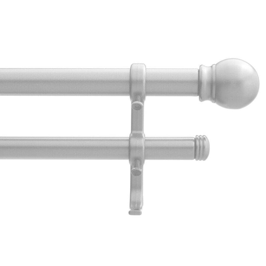 Style Selections Pack 28in To 48in Satin Nickel Double Curtain Rod