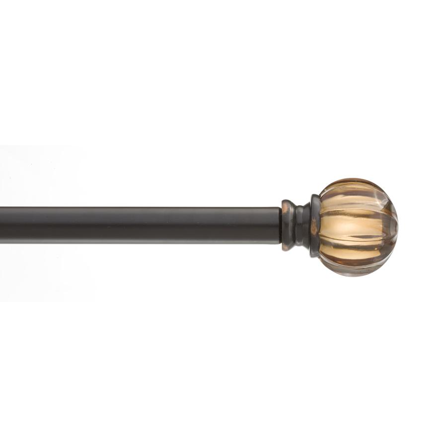 allen + roth 72-in to 144-in Black Steel Single Curtain Rod in the Curtain  Rods department at