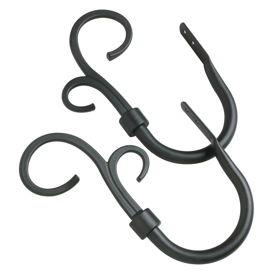 Style Selections 2Pack Black Curtain Holdbacks at