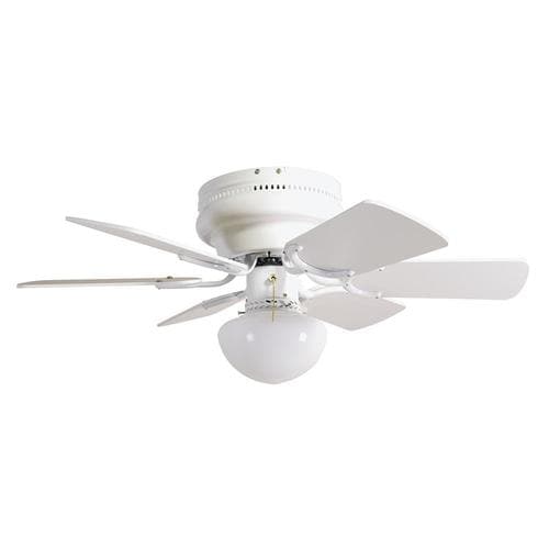 Design House Atrium 30 In Multiple Finishes White Indoor Flush Mount Ceiling Fan With Light Kit 6 Blade At Lowes Com