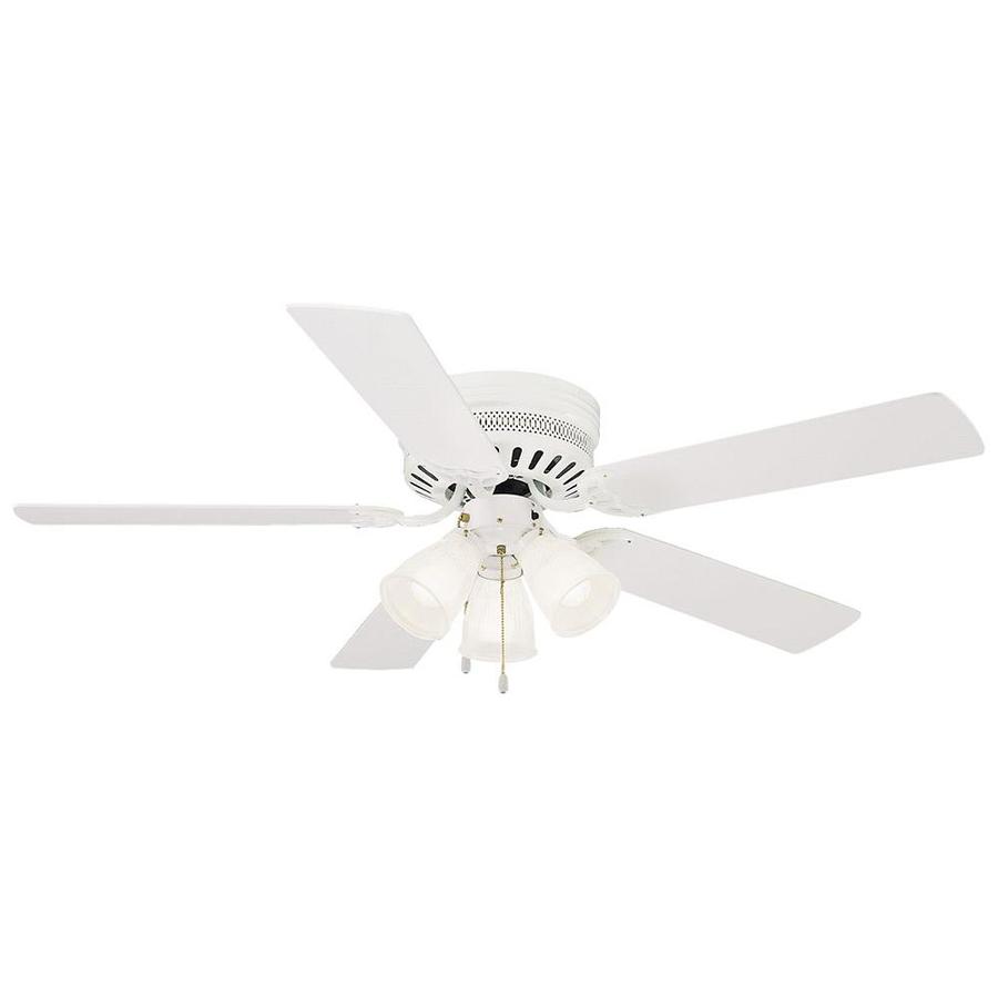 Design House Millbridge 52in White Indoor Flush Mount Ceiling Fan with