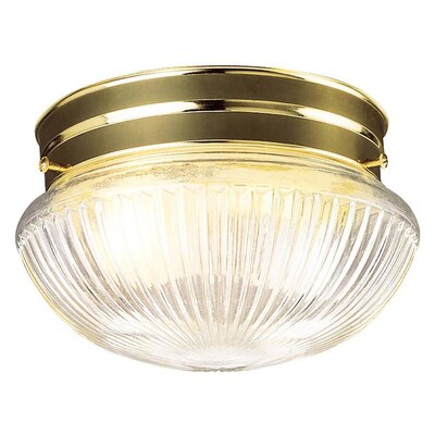 Design House Millbridge 7.6-in Polished Brass Traditional Incandescent Flush Mount Light Design House Millbridge 7.6-in Polished Brass Traditional Incandescent Flush Mount Light