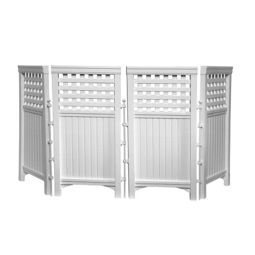 Suncast Wood Style 23in W x 44in H White Plastic Outdoor Privacy