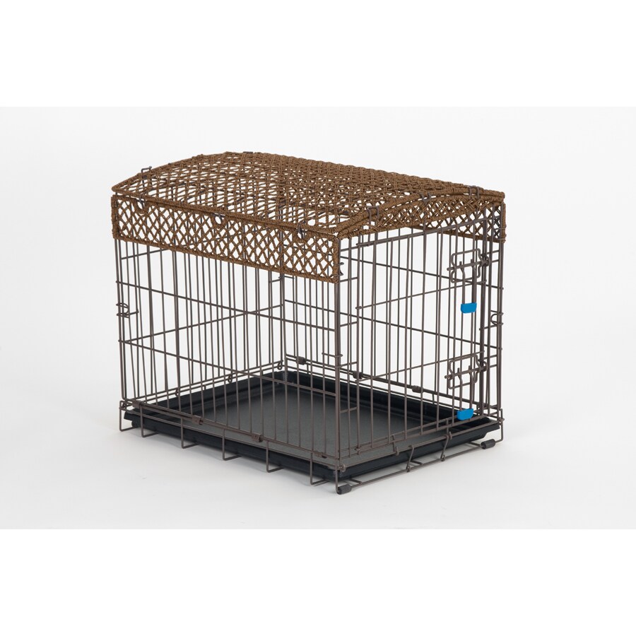 resin wicker dog crate