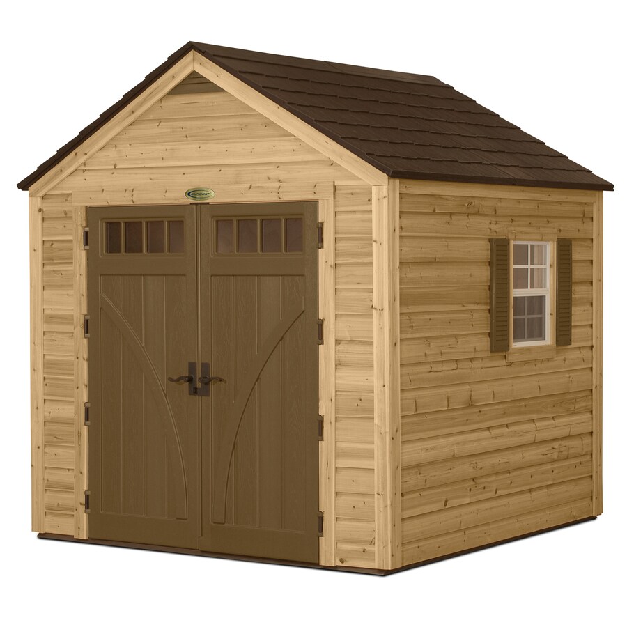 Suncast WRS8800 8-ft x 8-ft Gable Cedar Wood Storage Shed (Floor Included)
