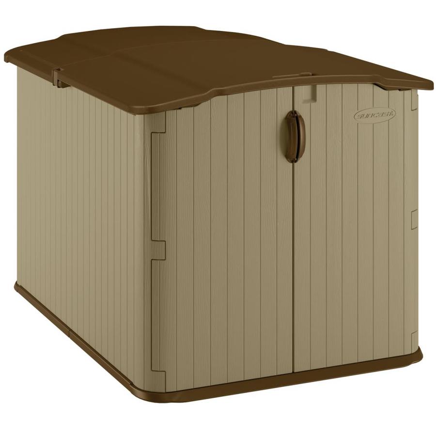 Suncast Taupe Resin Outdoor Storage Shed (Common: 57.5-in 