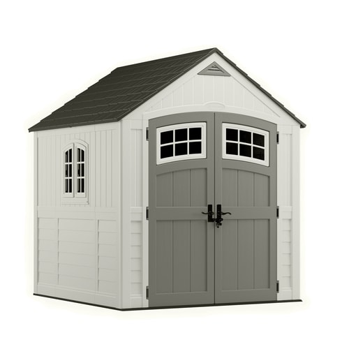 suncast 7-ft x 7-ft cascade gable storage shed in the
