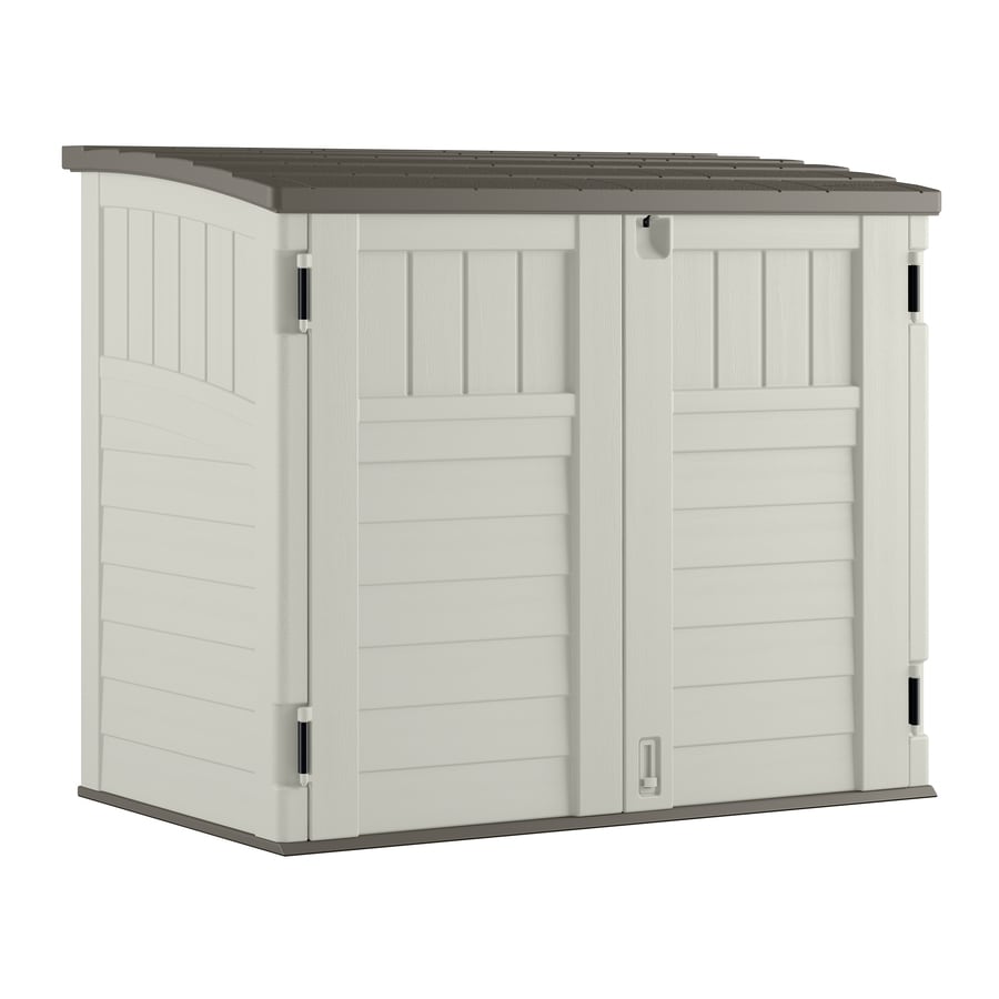 Suncast Vanilla Resin Outdoor Storage Shed (Common: 53-in 