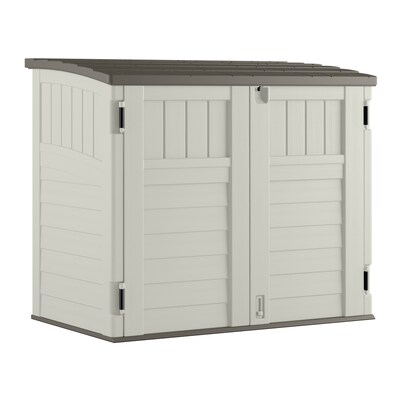 Suncast Vanilla Resin Outdoor Storage Shed Common 53 In X 31 5