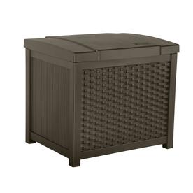 22gal Resin Java Wicker Front Deck Box Brown - Suncast