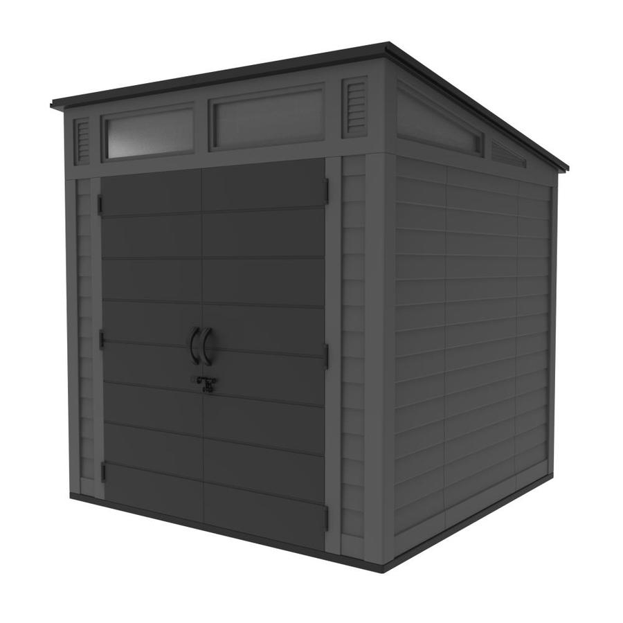 Suncast 7-ft x 7-ft Modern Storage Shed in the Vinyl ...
