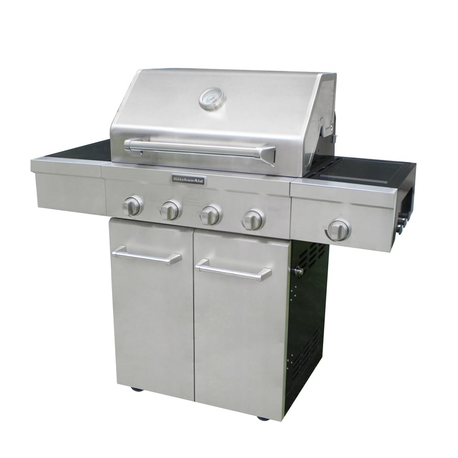 Natural Gas Grill With 1 Side Burner