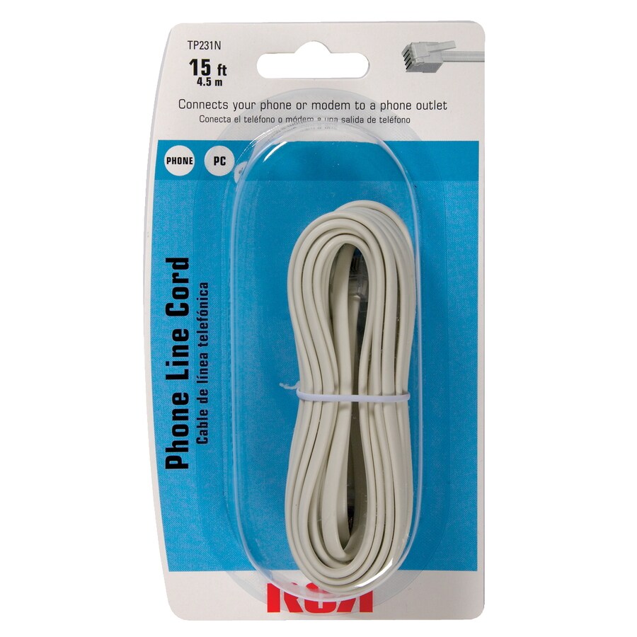RCA TP231N 15' Phone Line Cord - Ivory