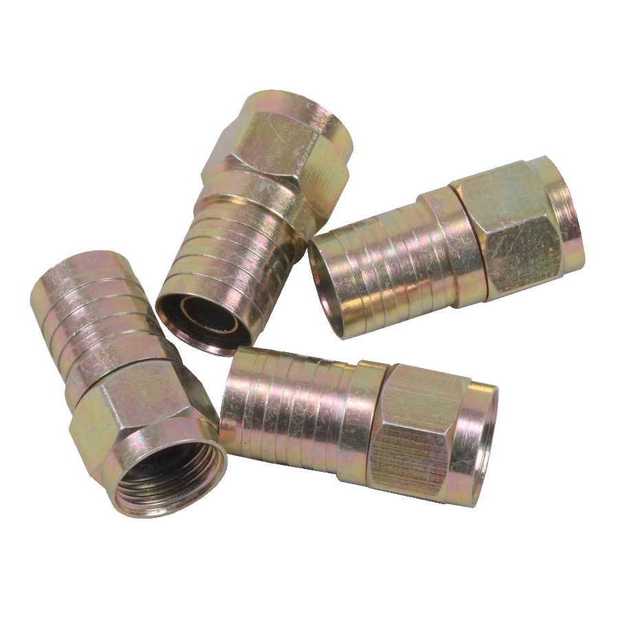 RCA VHD905N 4-Pack Ring Crimp Coax Cable Connector