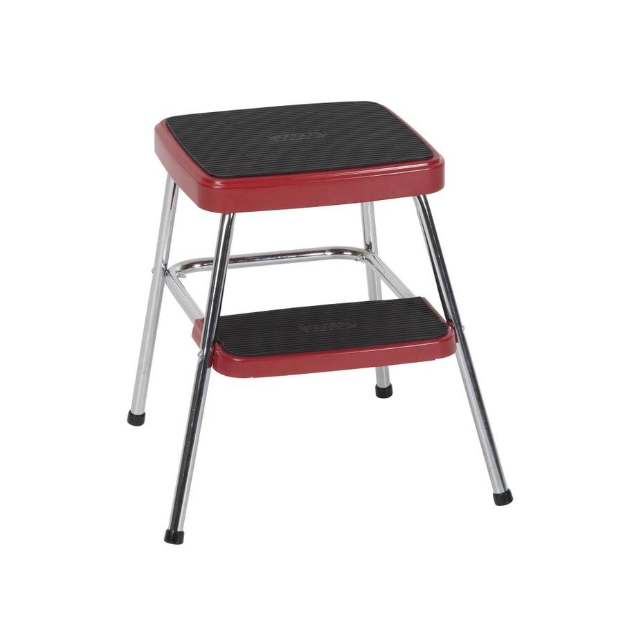 Cosco 2-Step 225-lb Capacity Red Steel Step Stool in the Step Stools ...