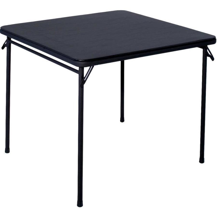 Cosco 33 81 In X 33 81 In Square Black Folding Table At Lowes Com