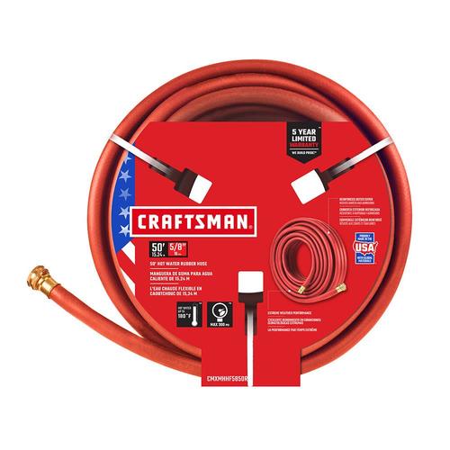 CRAFTSMAN 5/8in x 50ft PremiumDuty Rubber Red Hose in the Garden