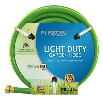 Flexon 5 8 In X 50 Ft Light Duty Green Garden Hose At Lowes Com