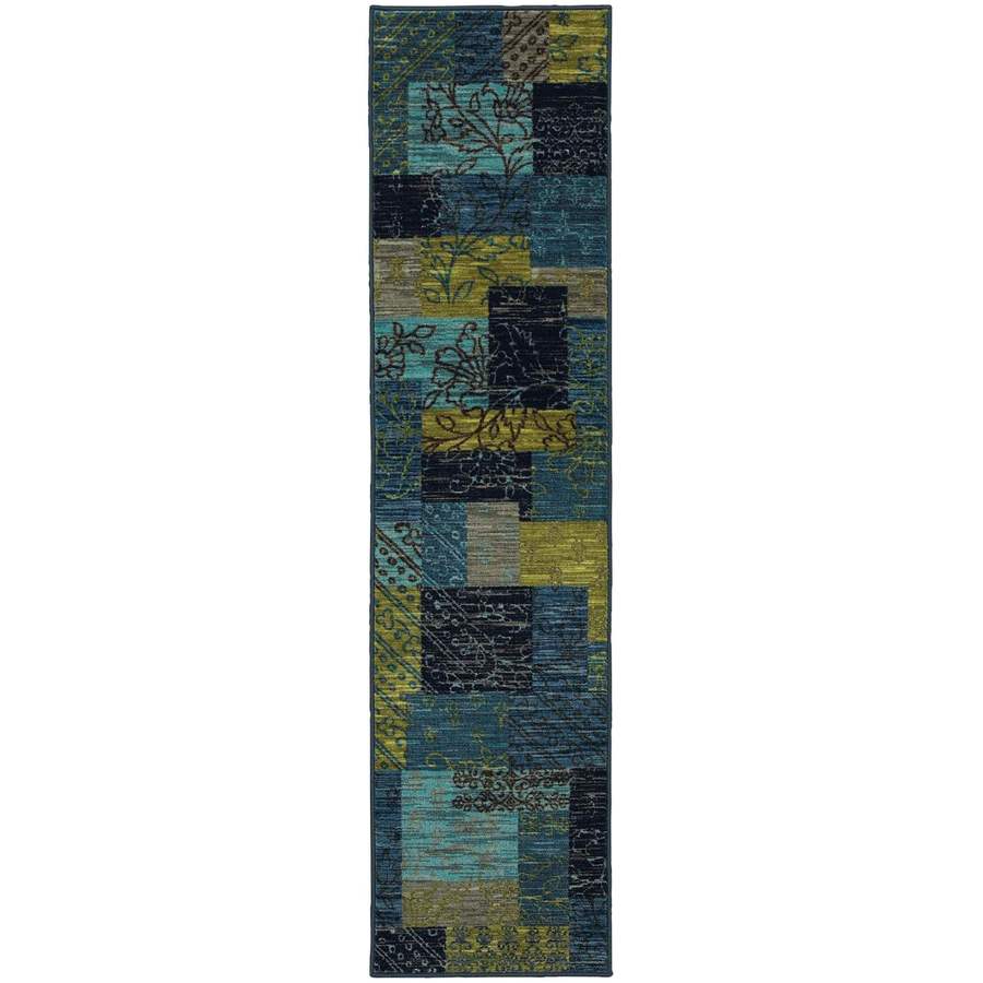 Style Selections Bickerton Blue Indoor Tufted Runner (Common 2 x 8; Actual 22 in W x 90 in L)