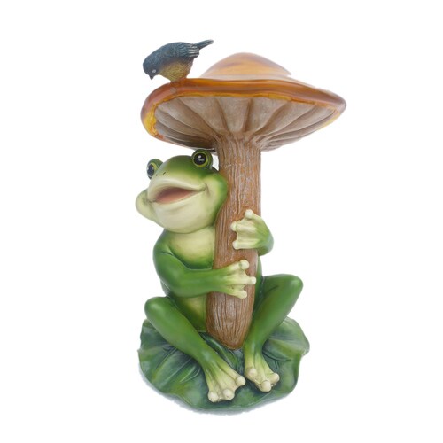 12-in H Frog Garden Statue in the Garden Statues department at Lowes.com