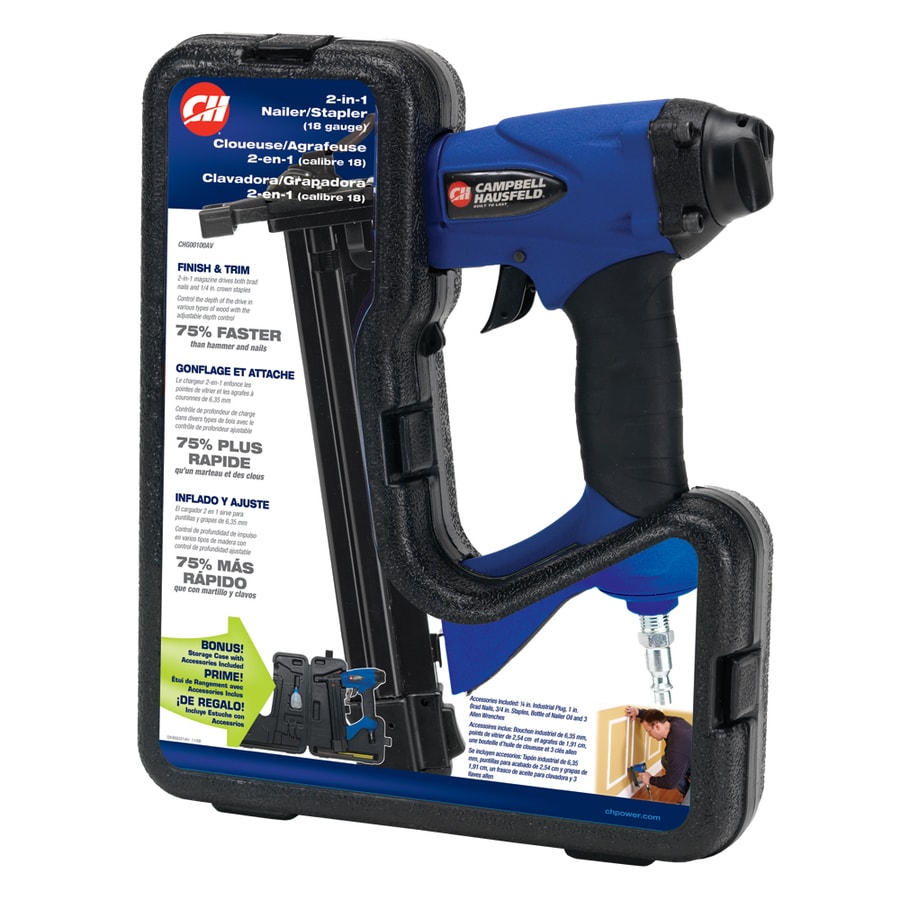 Campbell Hausfeld Nailer Strapler 18 Gauge Pneumatic Brad Nailer In The Nailers Department At Lowes Com