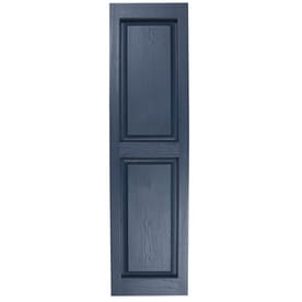 Exterior Shutters At Lowes Severe Weather 2 Pack Midnight Blue Raised Panel Vinyl Exterior Shutters Common 15
