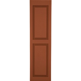Exterior Shutters At Lowes Severe Weather 2 Pack Earthen Red Raised Panel Vinyl Exterior Shutters Common 15