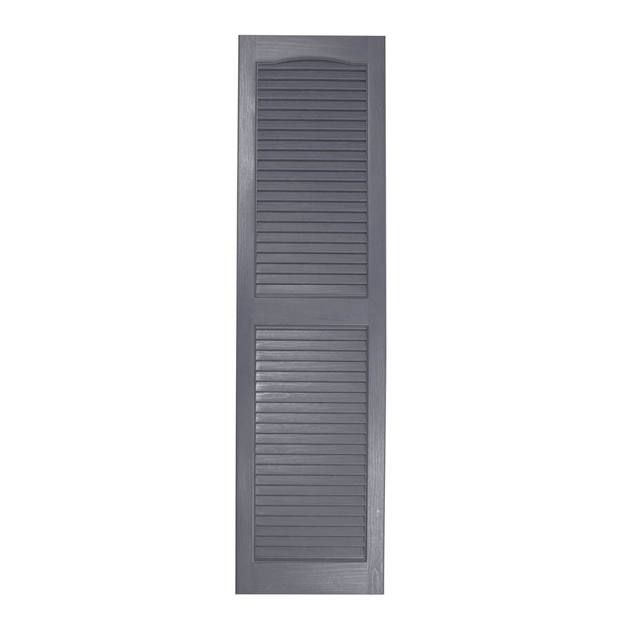 Severe Weather 2 Pack Granite Louvered Vinyl Exterior Shutters Common 15 In X 39 In Actual