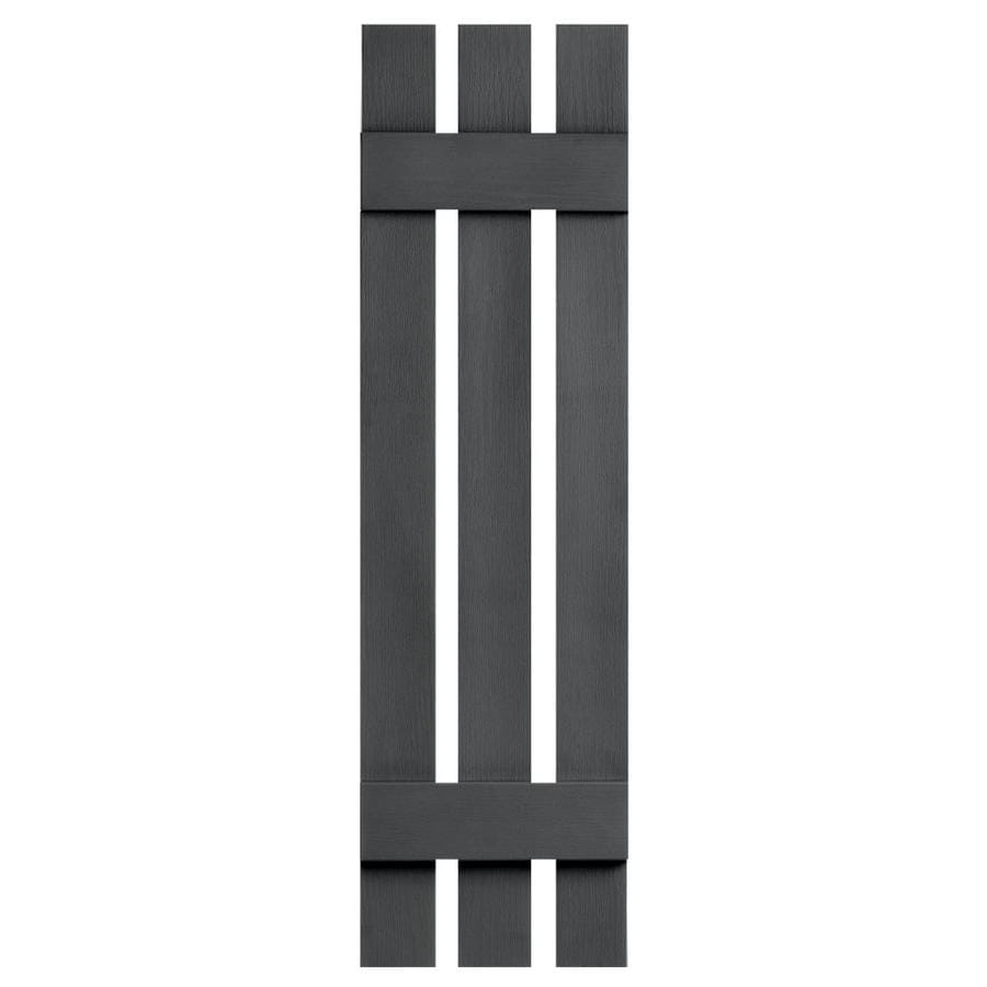 Alpha 2-Pack Gray Board and Batten Vinyl Exterior Shutters (Common: 12-in x 39-in; Actual: 12.38-in x 39-in)