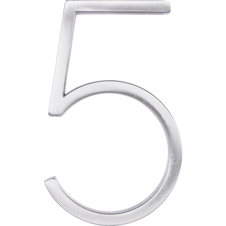 Hillman 5in Brushed Nickel Floating House Number at
