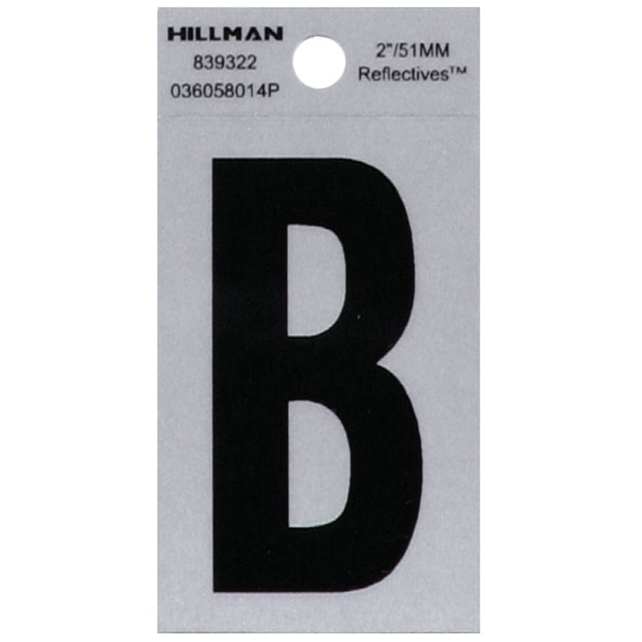 Hillman Sign Center 2-in Black And Silver House Letter B In The House ...