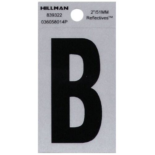 Hillman Sign Center 2-in Black And Silver House Letter B At Lowes.com